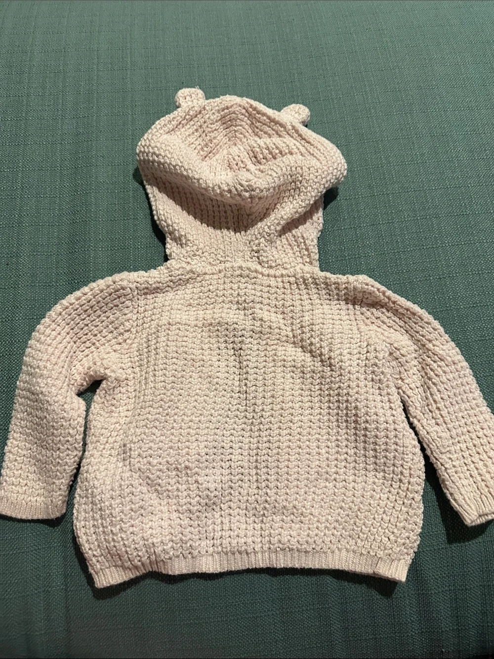 Carter's Light Pink Knit Hooded Cardigan